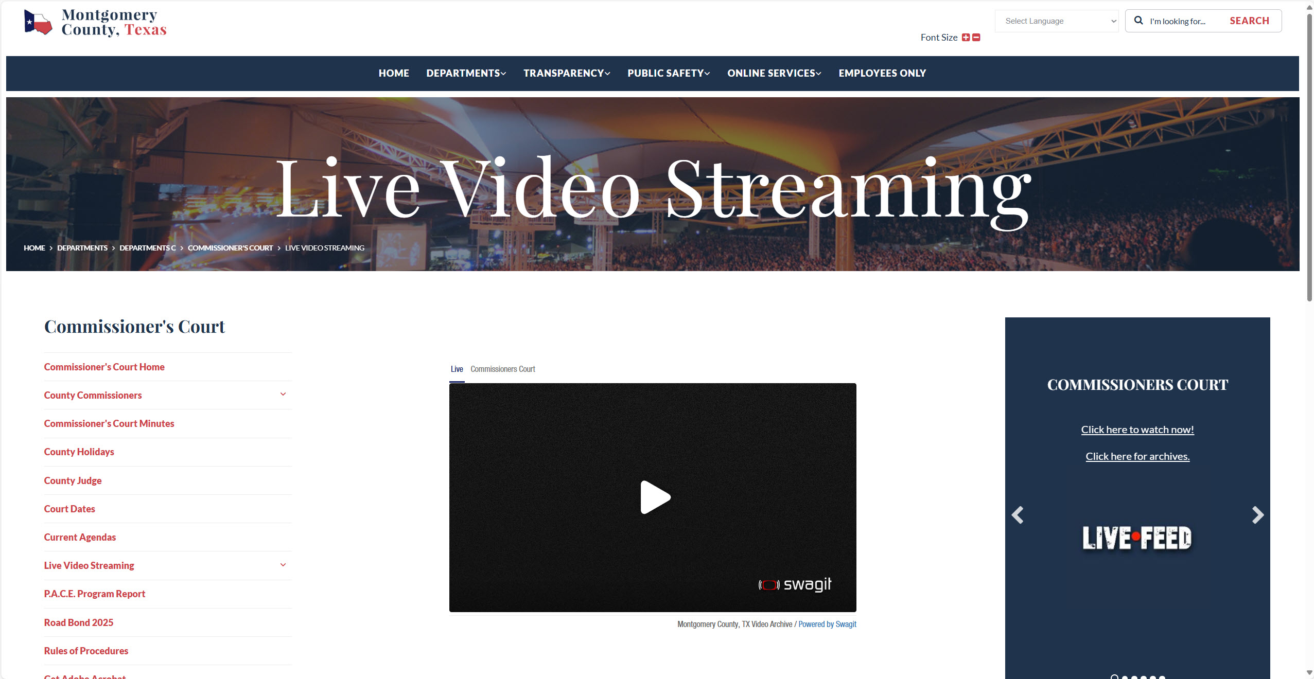 Commissioners Court Live